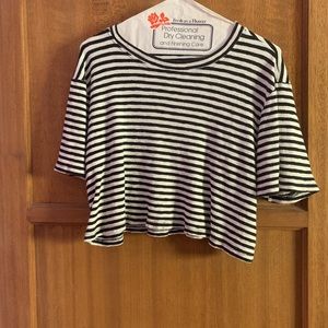 Olivaceous Striped Crop Top